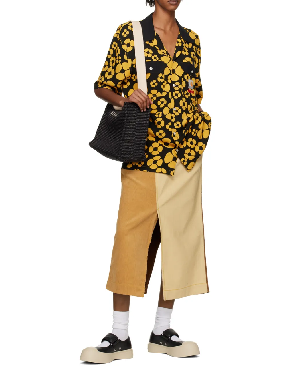 Marni Tropicalia Logo Embroidered Small Tote Bag