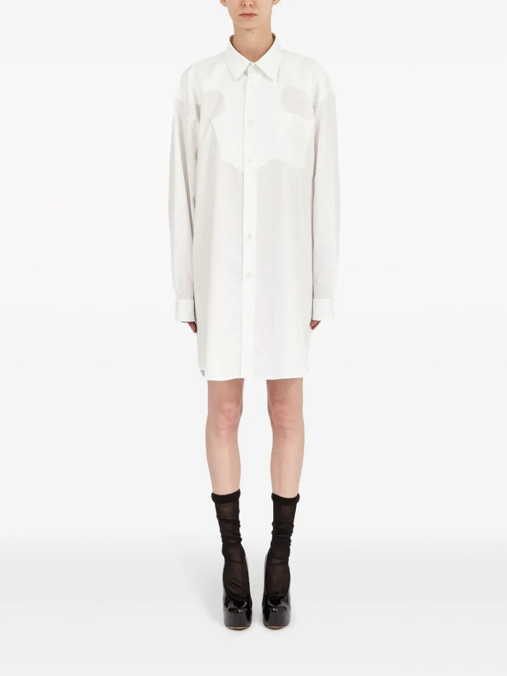 Maison Margiela Button-Up Mini Shirt Dress