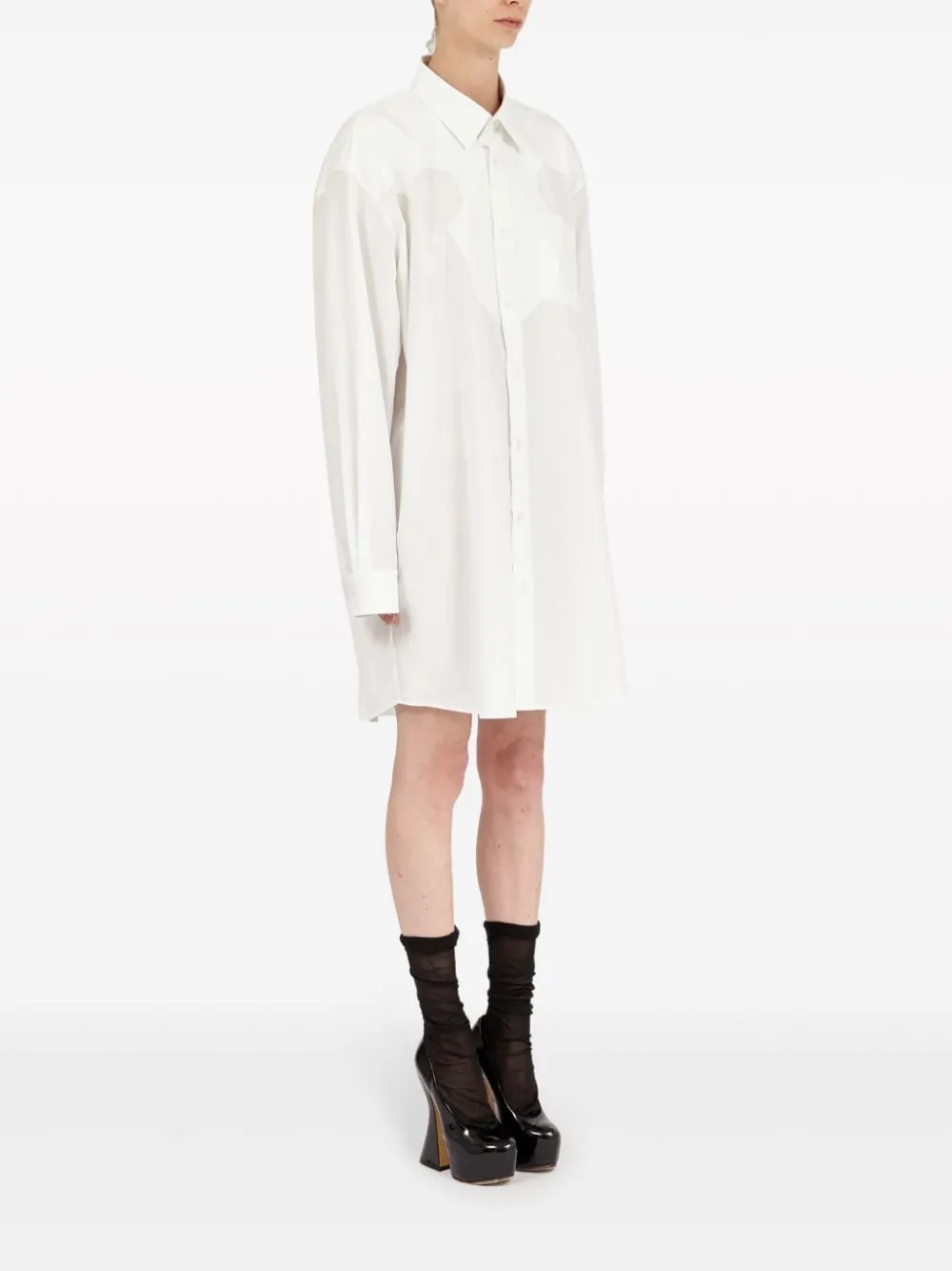 Maison Margiela Button-Up Mini Shirt Dress