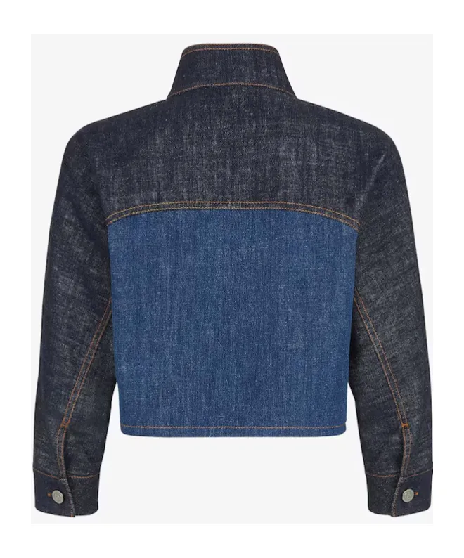 Fendi Panelled Cropped Denim Jacket