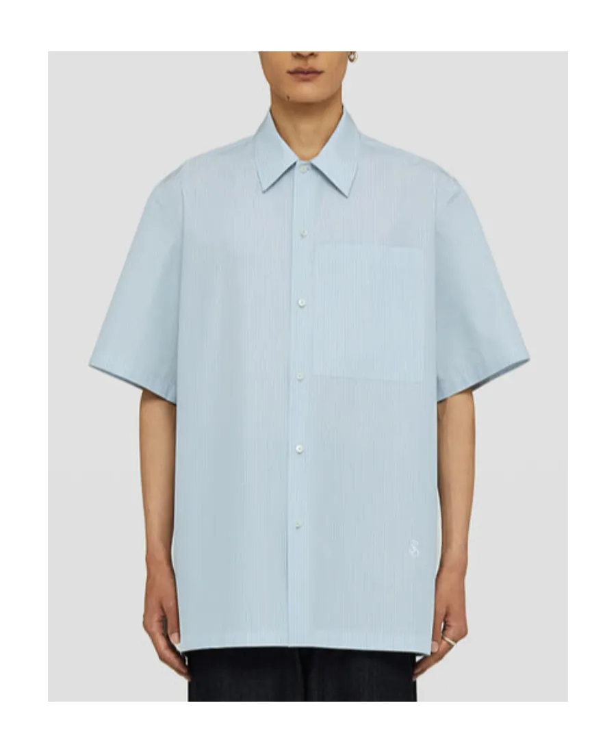 Jil Sander Logo Embroidered Short-Sleeved Shirt