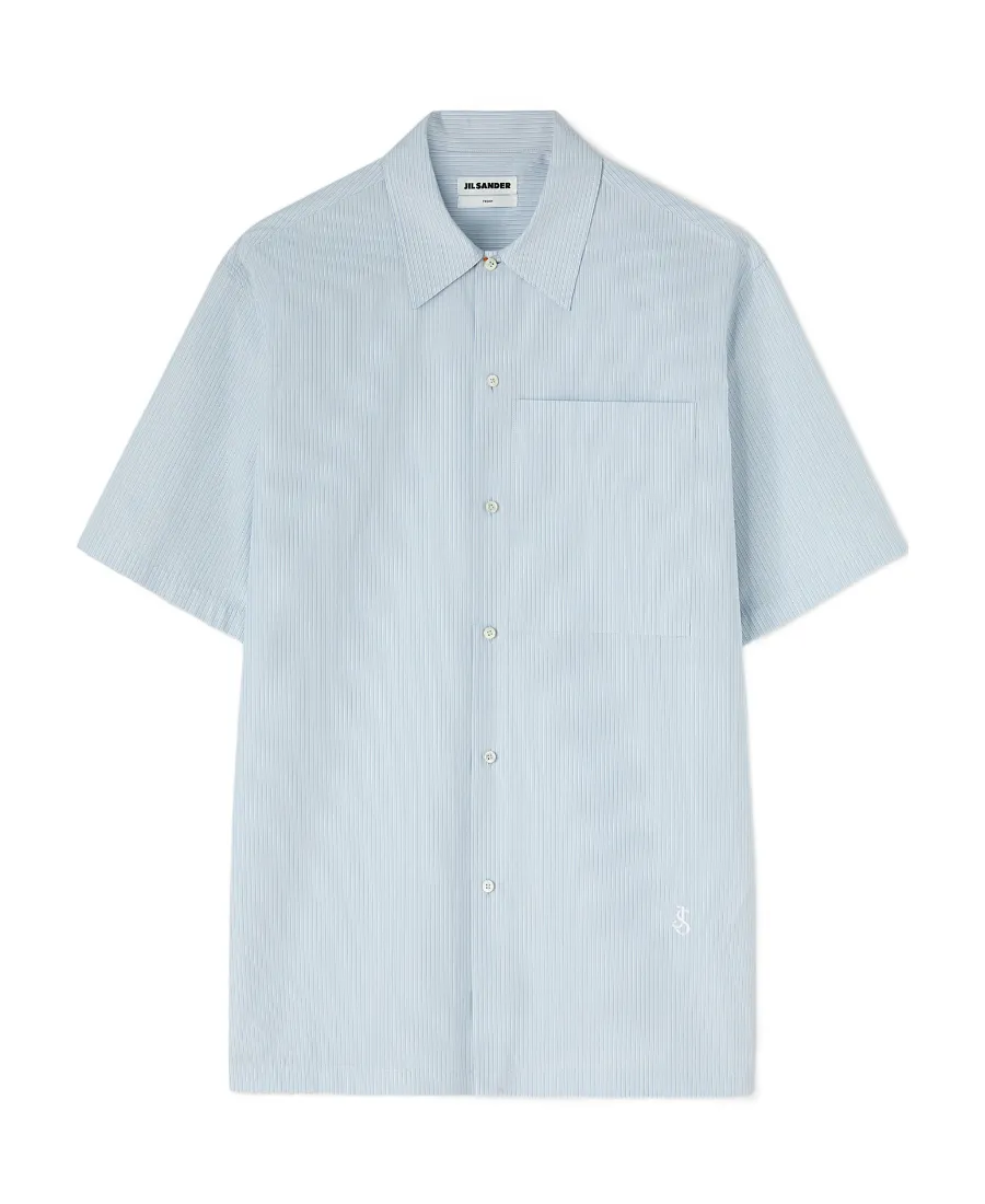 Jil Sander Logo Embroidered Short-Sleeved Shirt