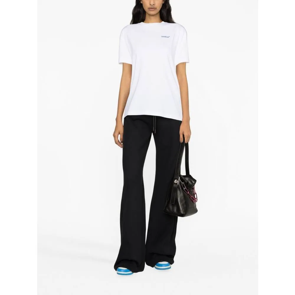 Off-White Drawstring Wide Leg Pants