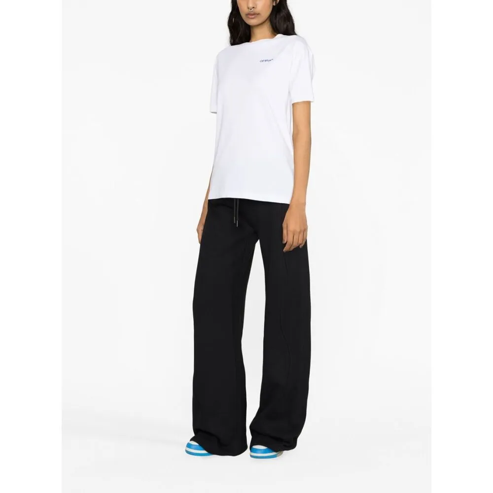 Off-White Drawstring Wide Leg Pants