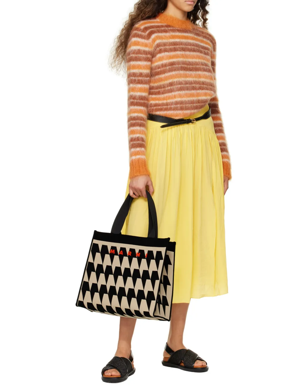 Marni Fussbett Cross-Strap Sandals