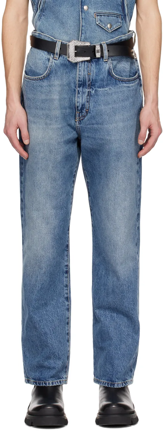 Givenchy Logo Plaque Straight-Leg Jeans