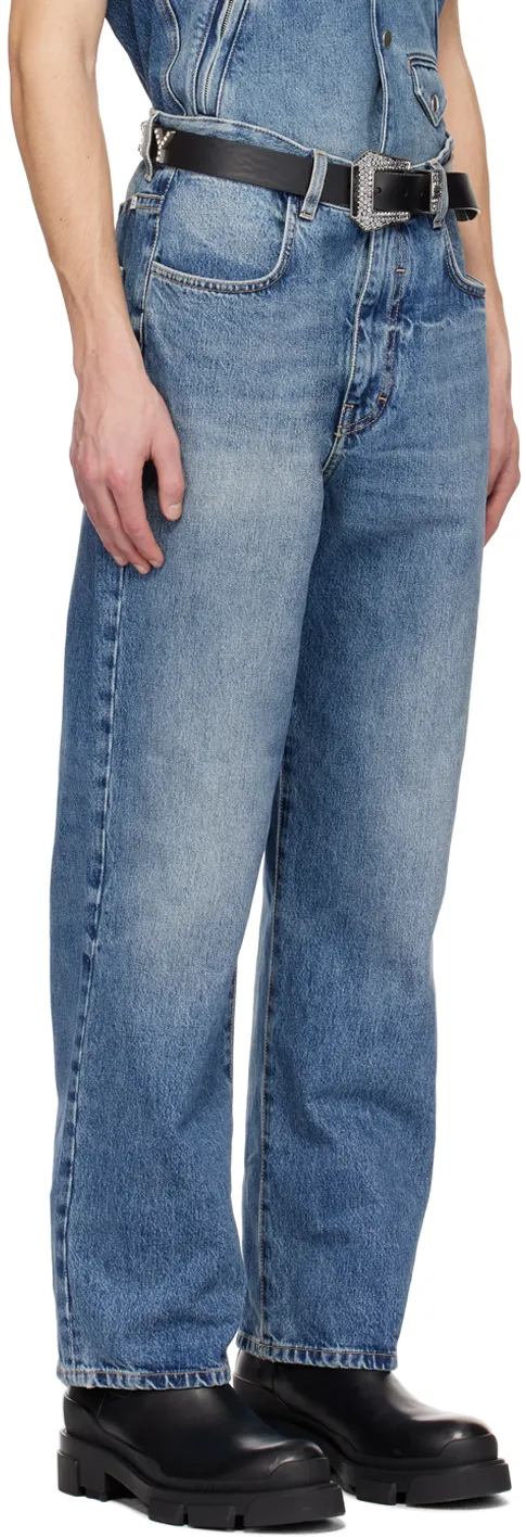 Givenchy Logo Plaque Straight-Leg Jeans