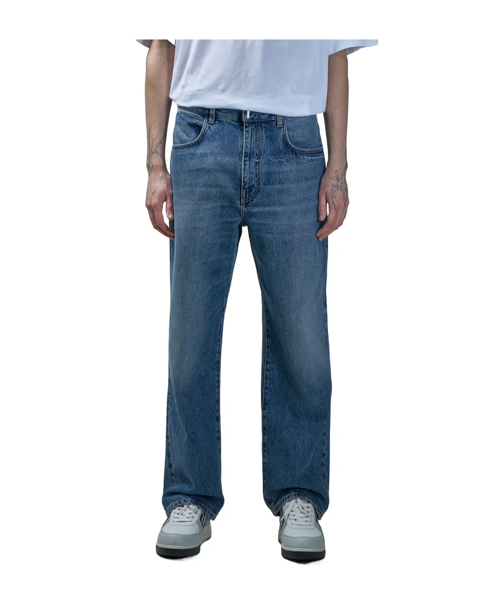 Givenchy Logo Plaque Straight-Leg Jeans