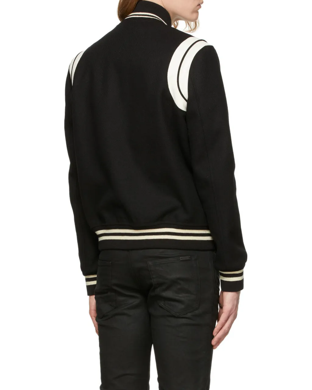 Saint Laurent Snap-Buttoned Teddy Bomber Jacket