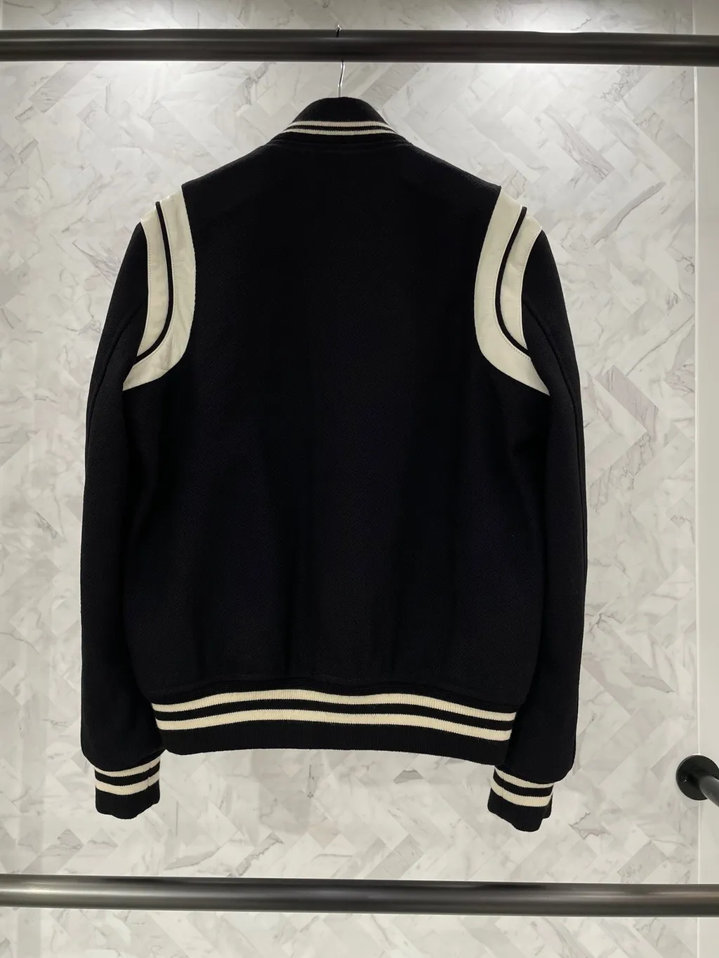 Saint Laurent Snap-Buttoned Teddy Bomber Jacket