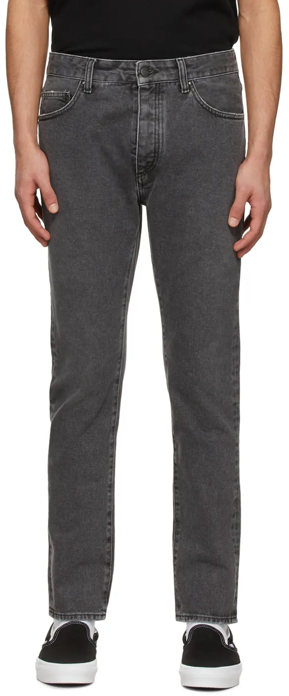 Palm Angels Logo Printed Straight Leg Jeans
