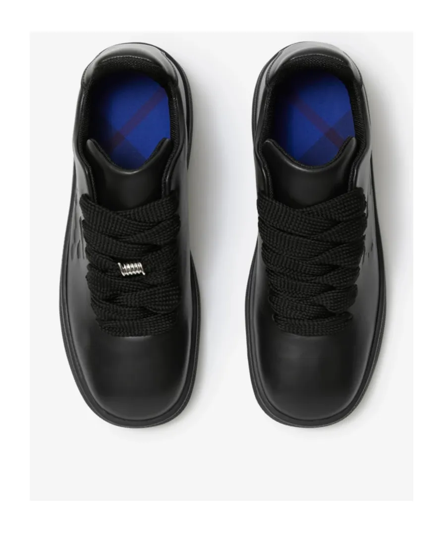 Burberry Ekd Logo Embossed Lace-Up Sneakers