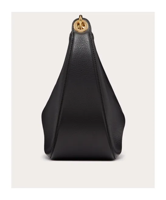 Valentino Vlogo Moon Zip-Up Small Shoulder Bag