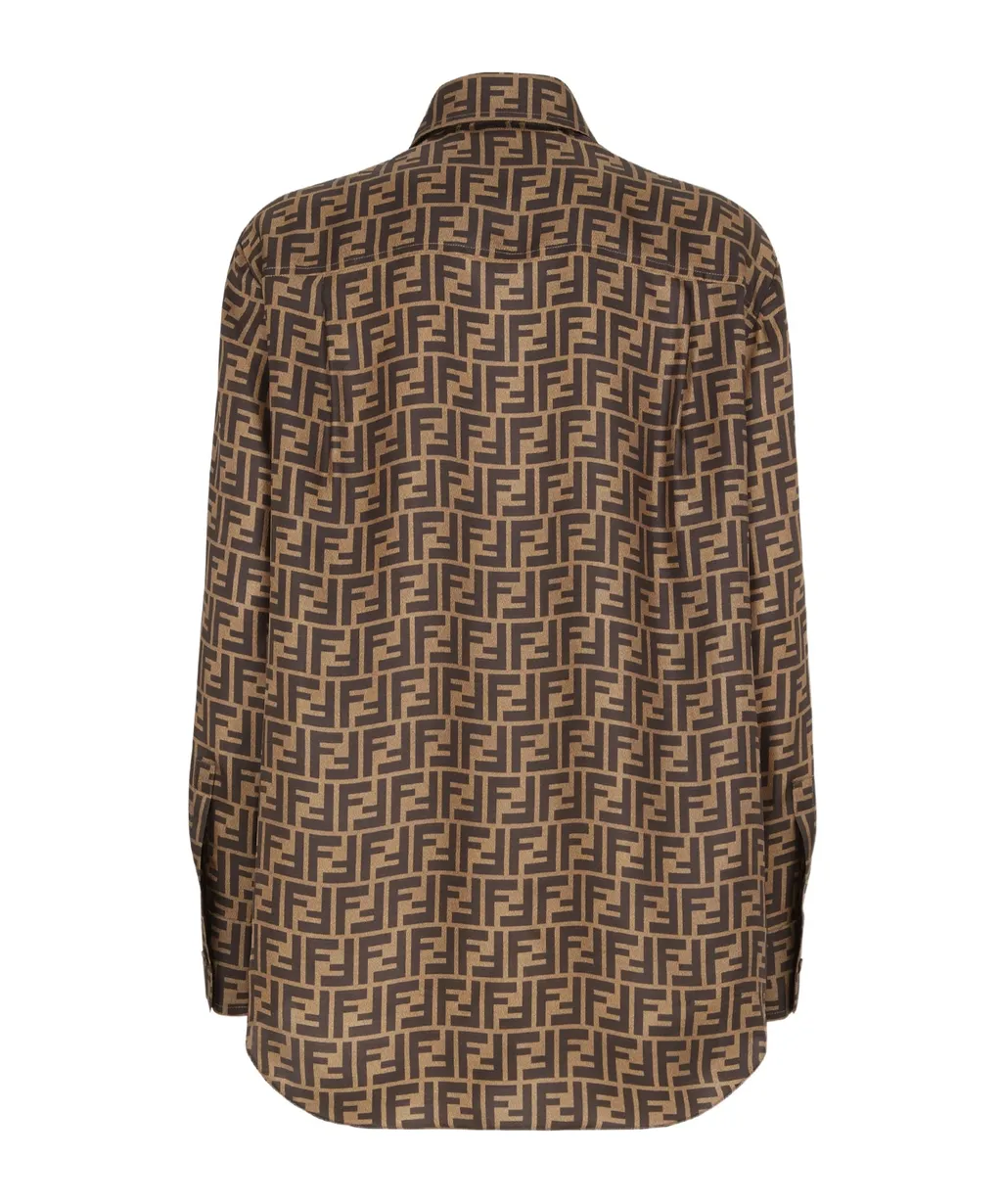 Fendi All-Over Ff Jacquard Long-Sleeved Shirt