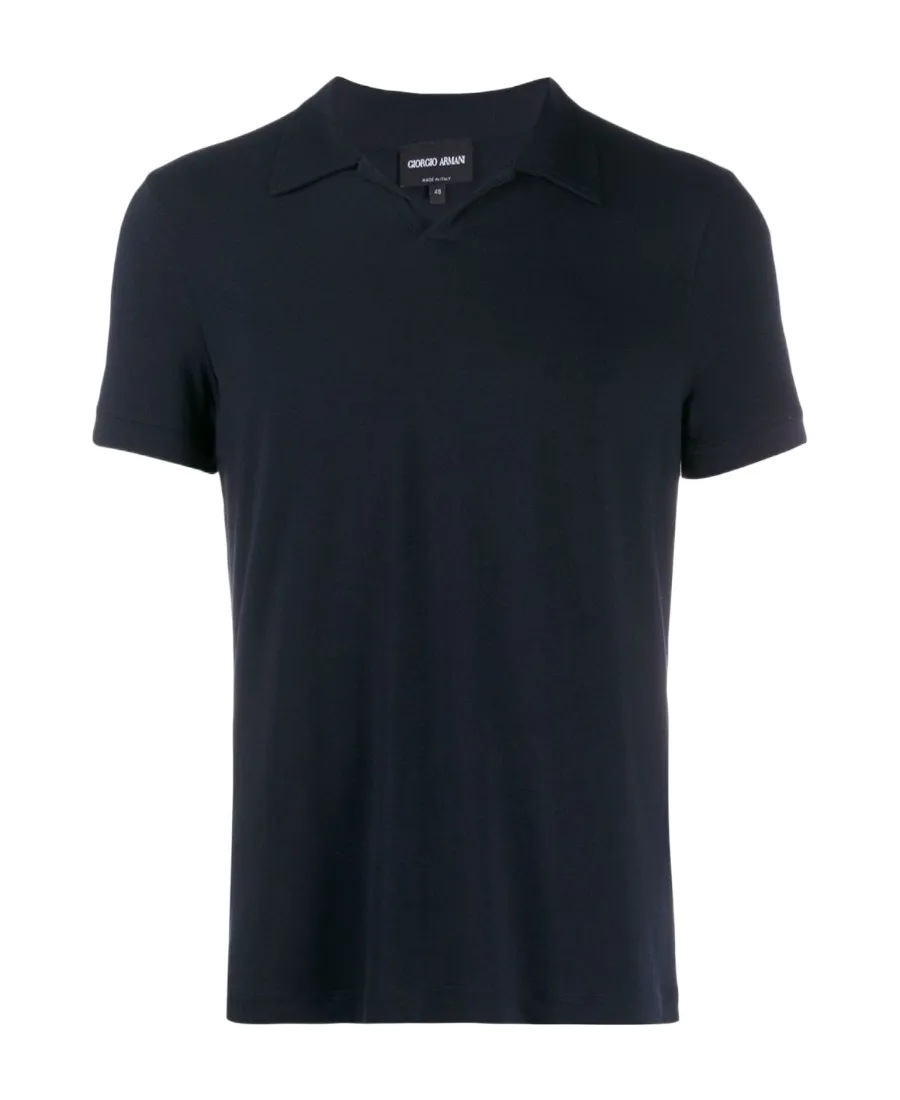 Giorgio Armani Stretch Short-Sleeved Jersey Polo Shirt