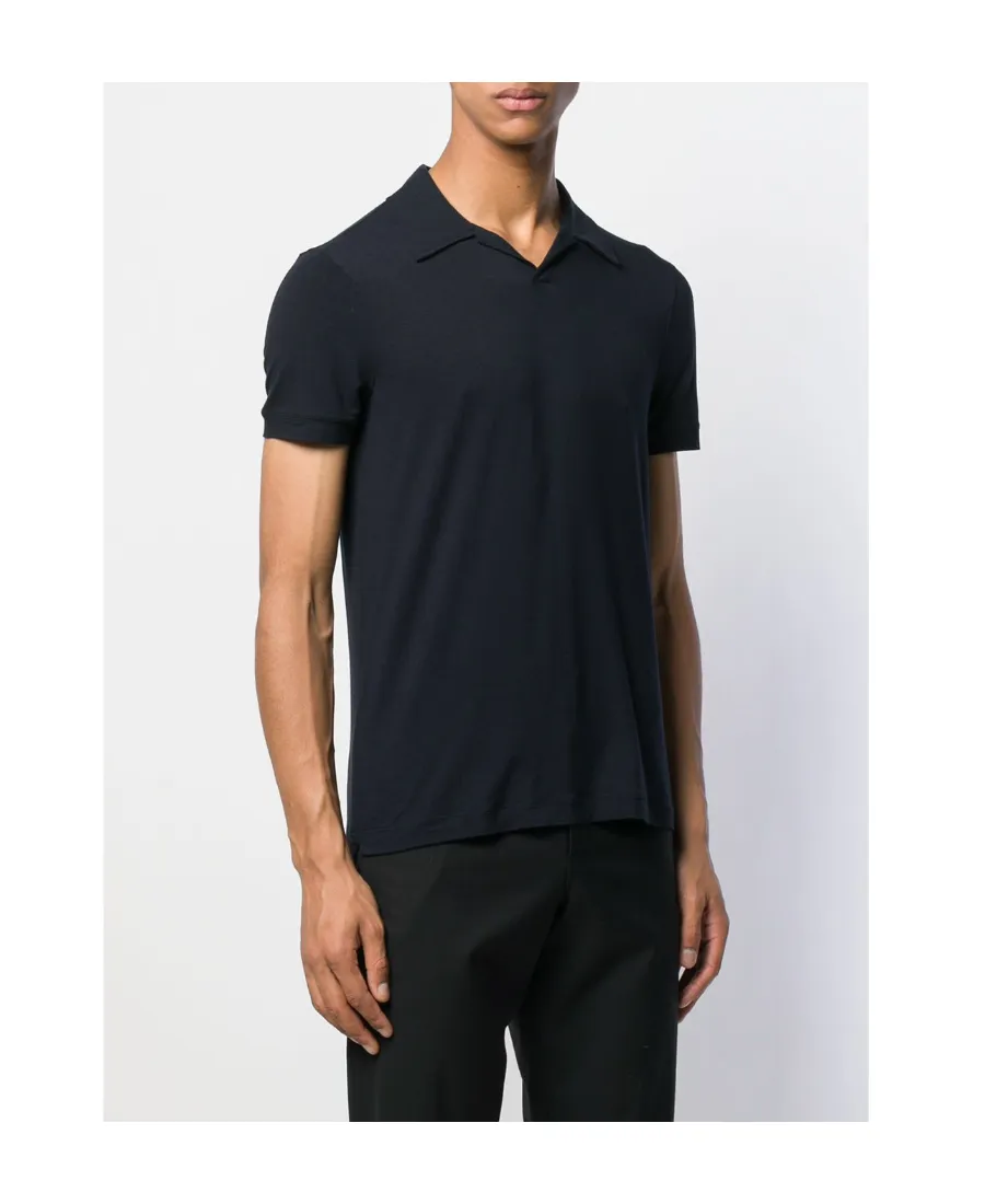 Giorgio Armani Stretch Short-Sleeved Jersey Polo Shirt