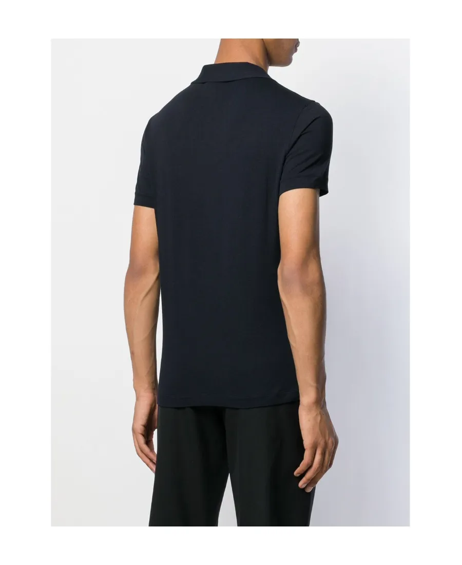Giorgio Armani Stretch Short-Sleeved Jersey Polo Shirt