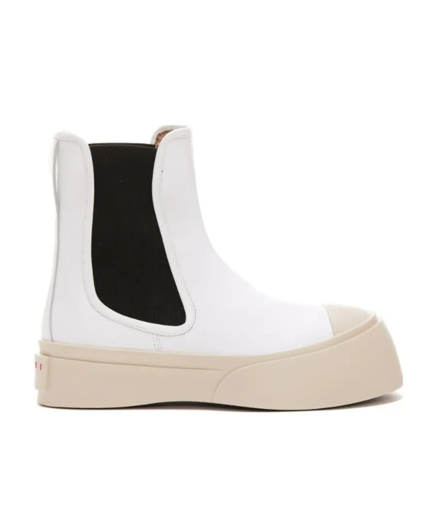 Marni Round-Toe Slip-On Ankle Boots