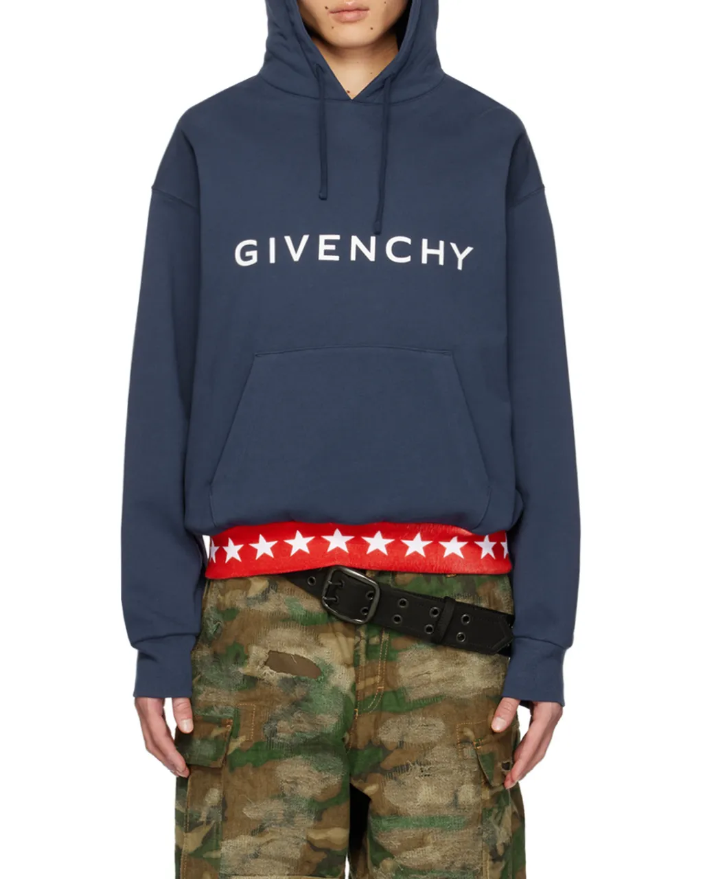 Givenchy Logo Printed Drawstring Hoodie