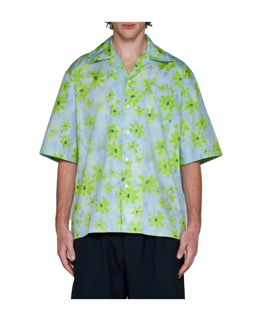 Marni Floral Print Short Sleeved Shirt