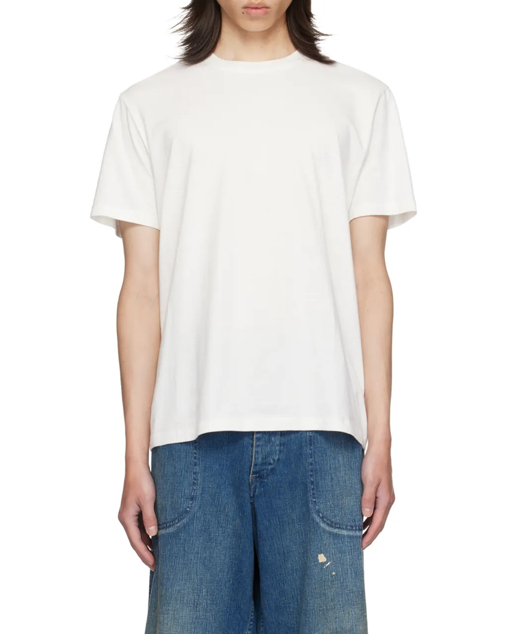 Maison Margiela Set Of Three Crewneck Straight Hem T-Shirts