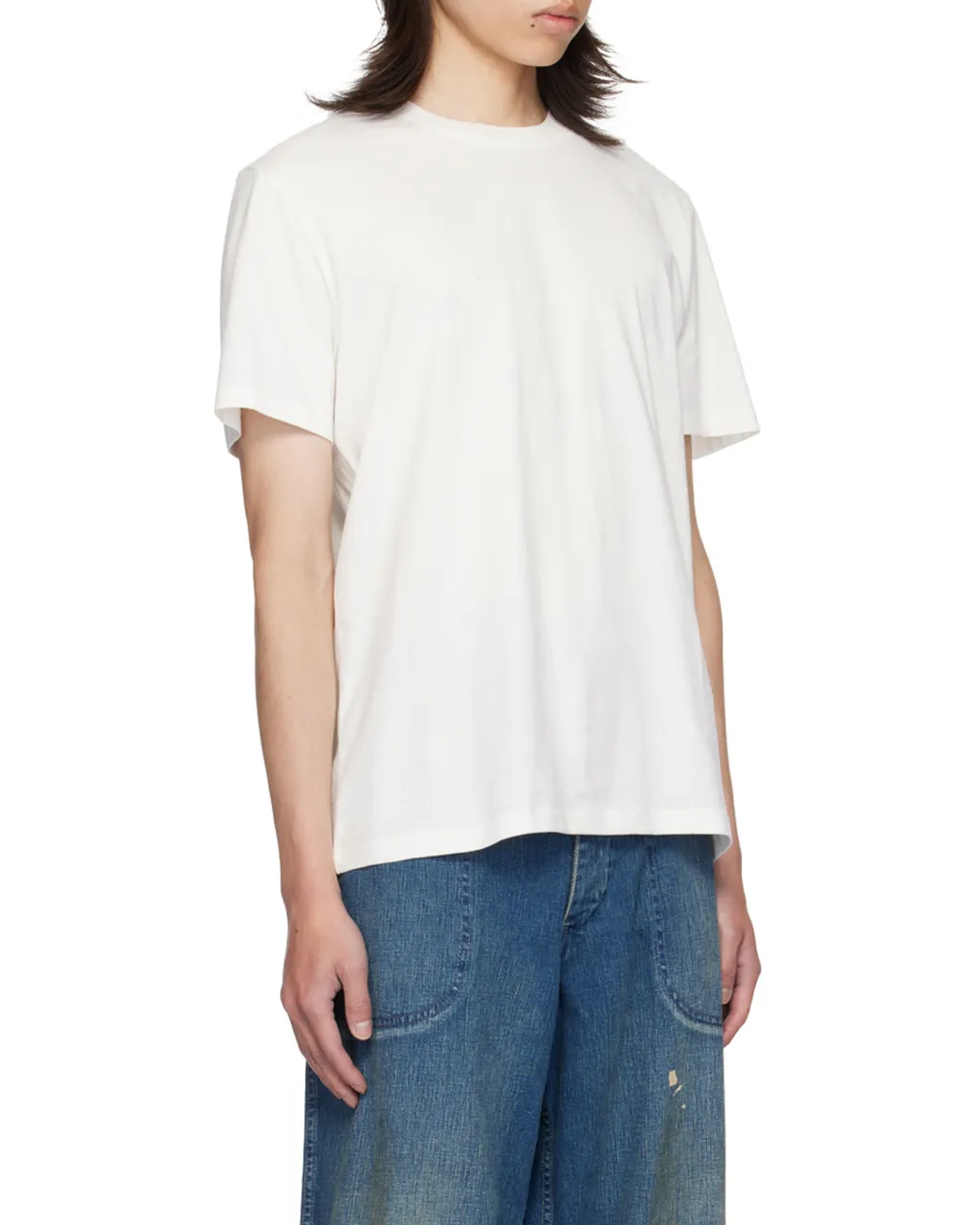 Maison Margiela Set Of Three Crewneck Straight Hem T-Shirts