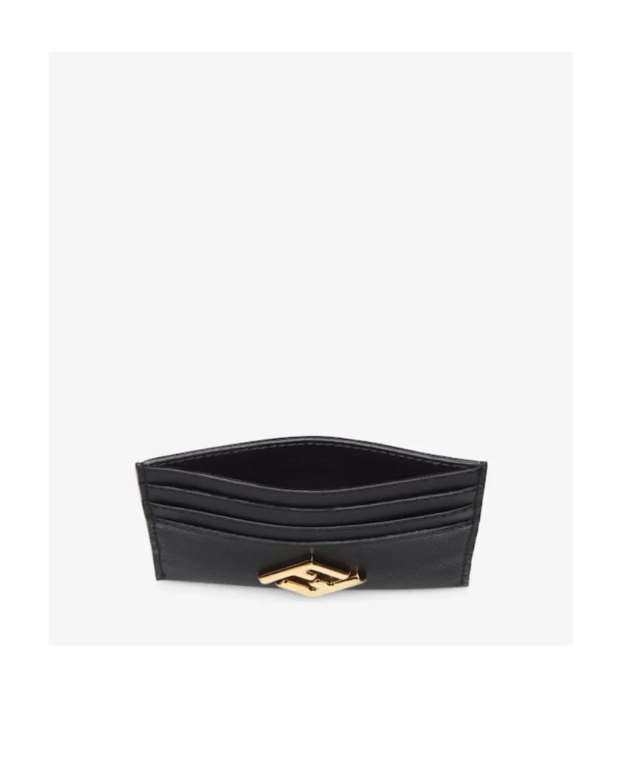 Fendi Ff Logo Plaque Card Case