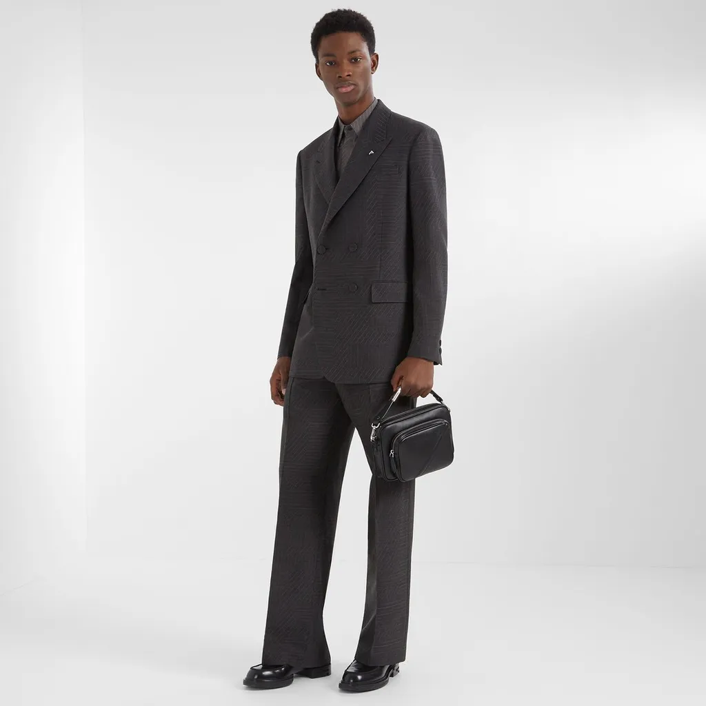 Fendi Shadow Diagonal Duo Camera Messenger Bag