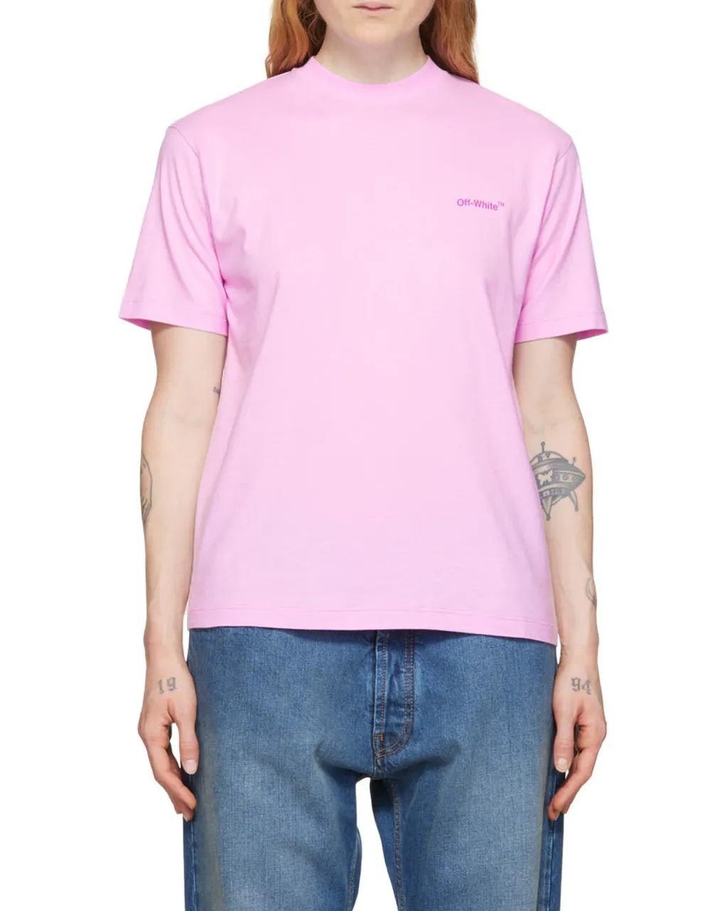 Diag-Print Short-Sleeved T-Shirt