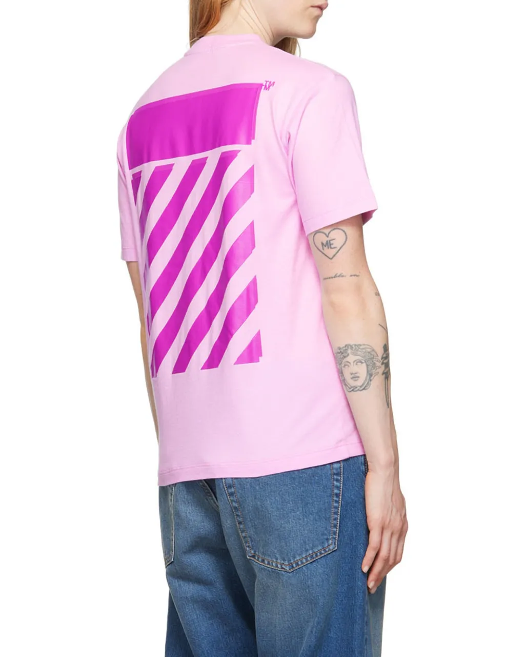 Diag-Print Short-Sleeved T-Shirt