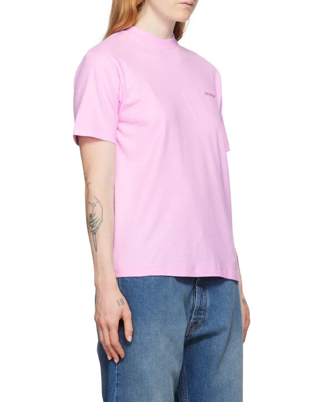 Diag-Print Short-Sleeved T-Shirt