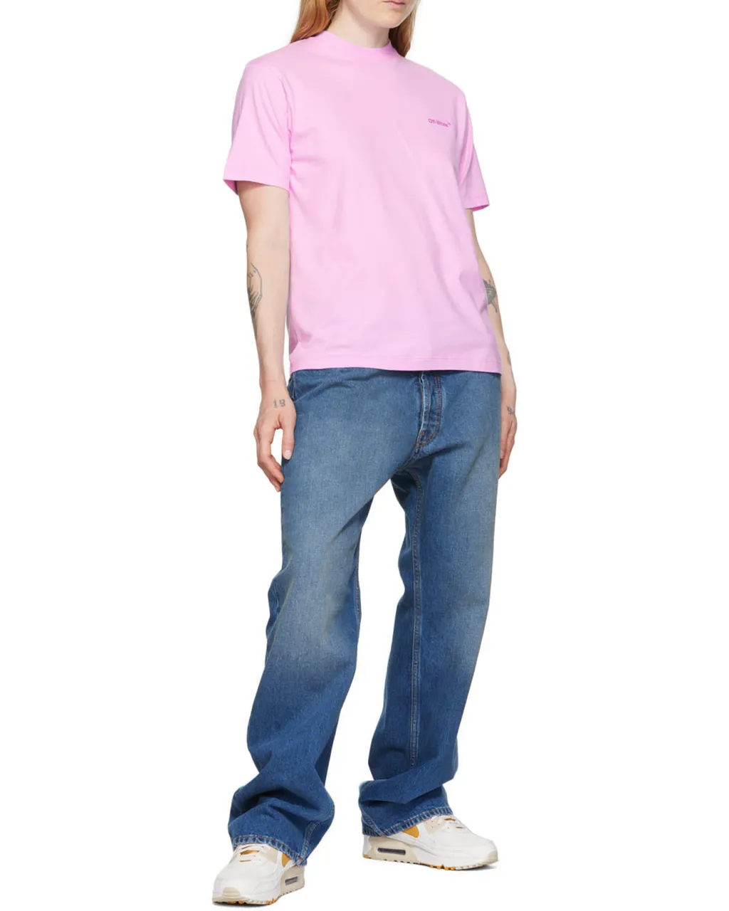 Diag-Print Short-Sleeved T-Shirt
