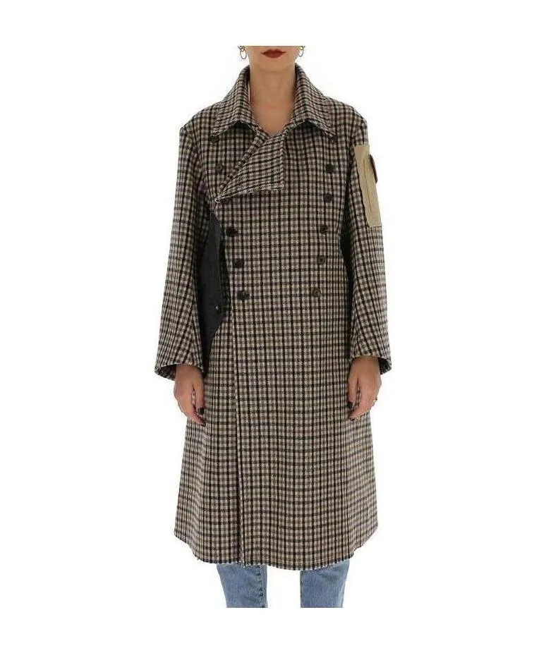 Maison Margiela Double Breasted Checked Coat