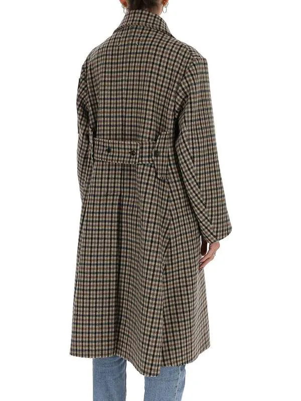 Maison Margiela Double Breasted Checked Coat