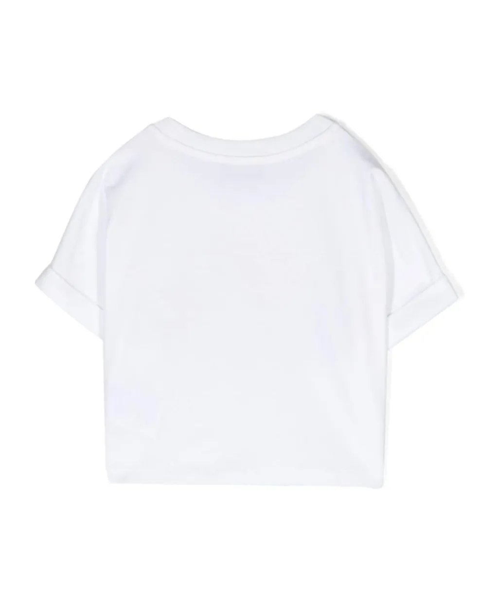 Moschino Kids Teddy Bear-Printed Crewneck T-Shirt