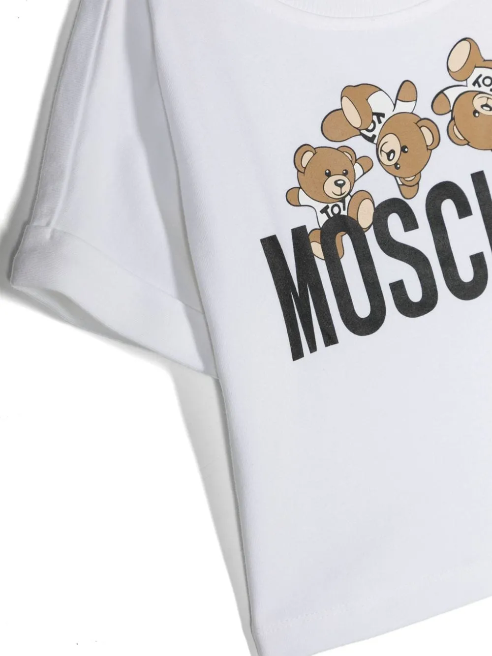 Moschino Kids Teddy Bear-Printed Crewneck T-Shirt