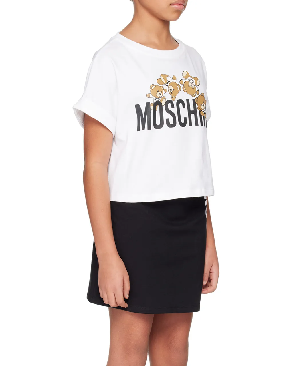Moschino Kids Teddy Bear-Printed Crewneck T-Shirt