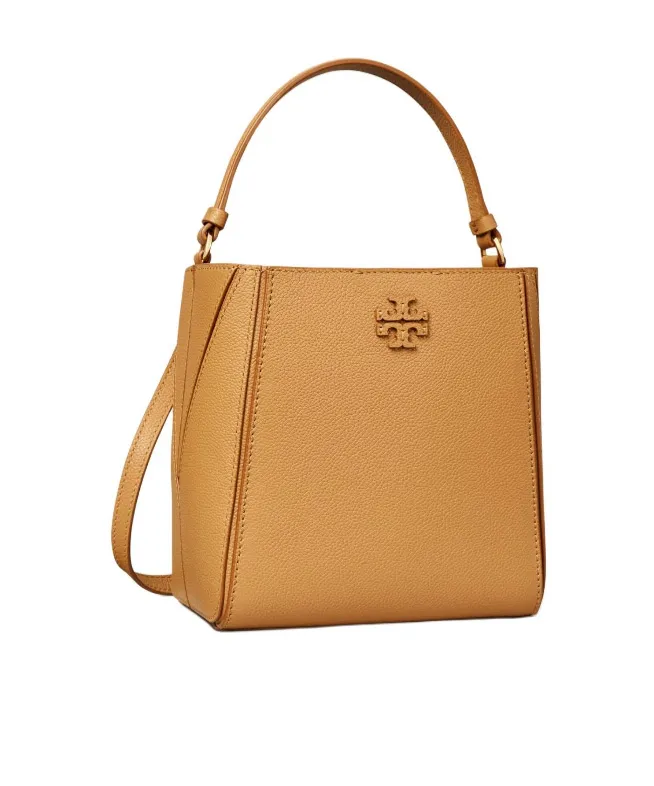 Tory Burch Small Mcgraw Logo Plaque Bucket Bag