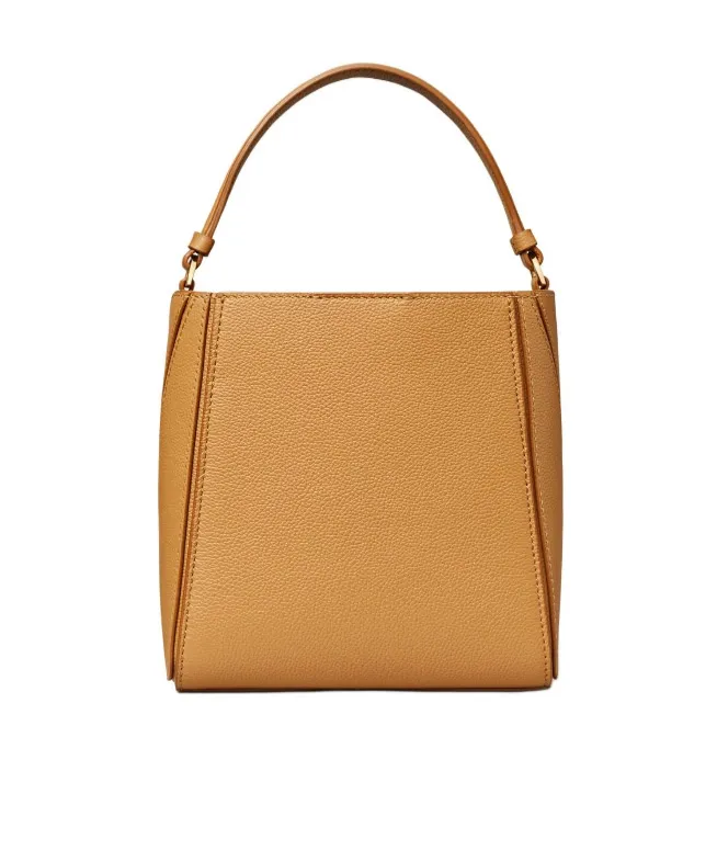Tory Burch Small Mcgraw Logo Plaque Bucket Bag