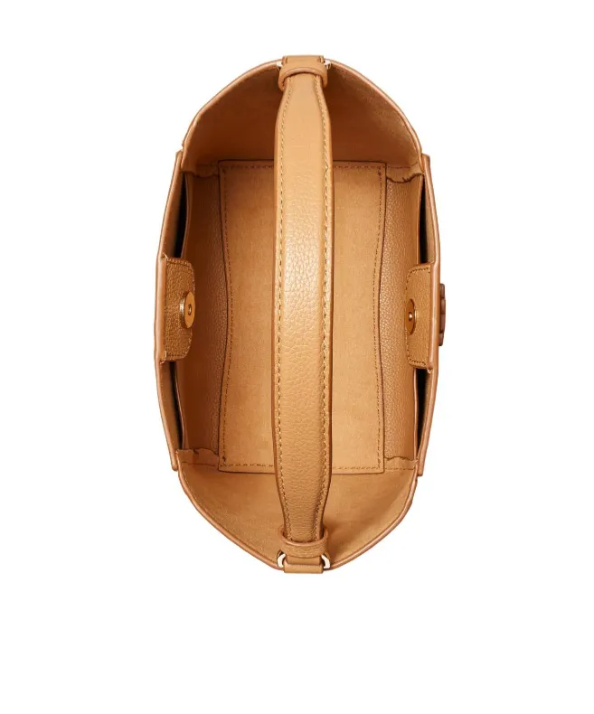 Tory Burch Small Mcgraw Logo Plaque Bucket Bag