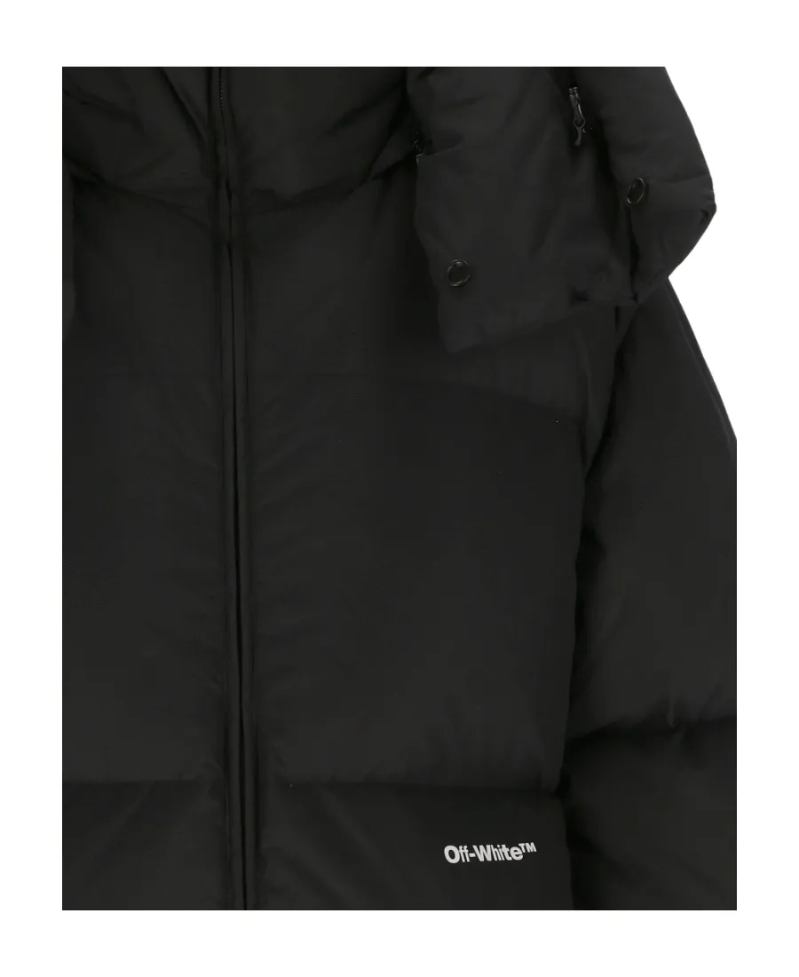 Off-White Logo Printed Long-Sleeved Padded Jacket