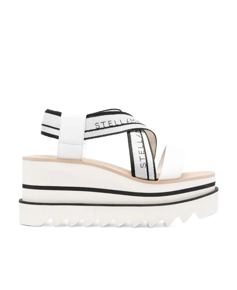 Stella Mccartney Sneak-Elyse Crossover Strap Platform Sandals