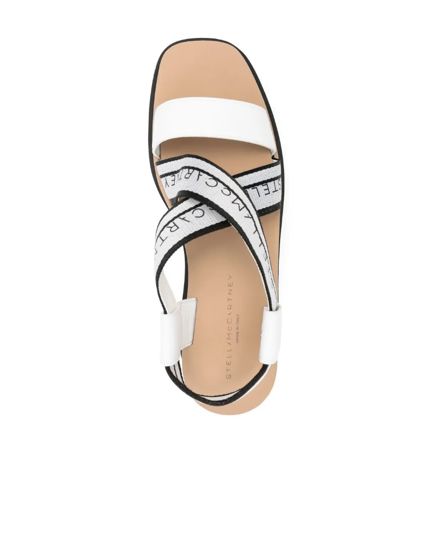 Stella Mccartney Sneak-Elyse Crossover Strap Platform Sandals