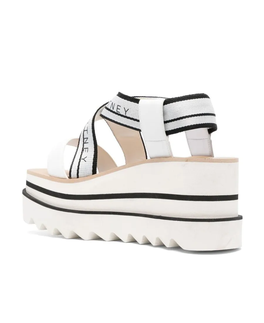 Stella Mccartney Sneak-Elyse Crossover Strap Platform Sandals