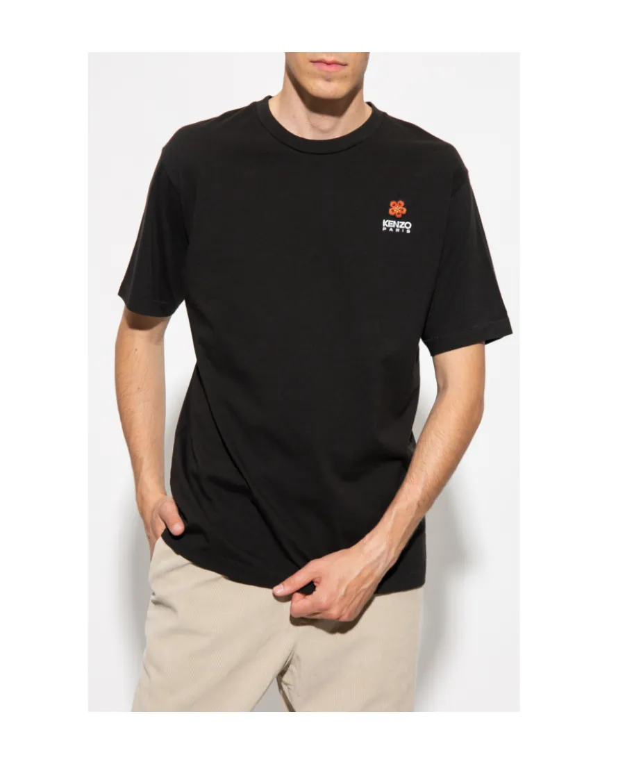 Kenzo Boke Flower Crest Logo Embroidered T-Shirt
