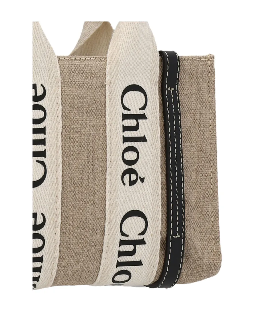 Chloé Woody Logo Embroidered Mini Tote Bag