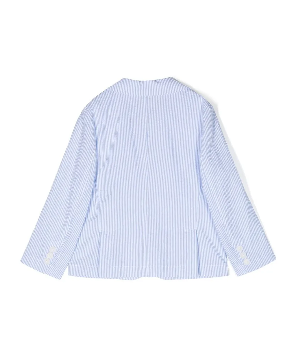Il Gufo Striped Single Breasted Blazer