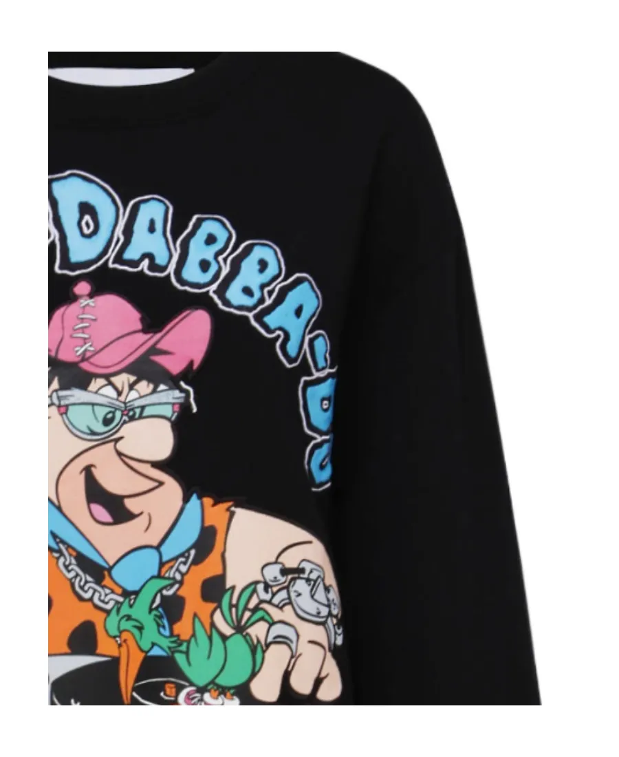 Moschino Graphic-Printed Ribbed Hem Sweatshirt