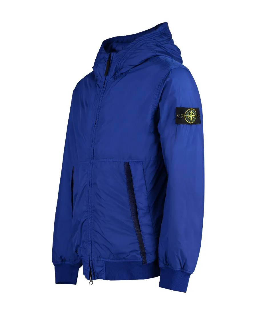 Compass-Patch Zip-Up Bomber Jacket