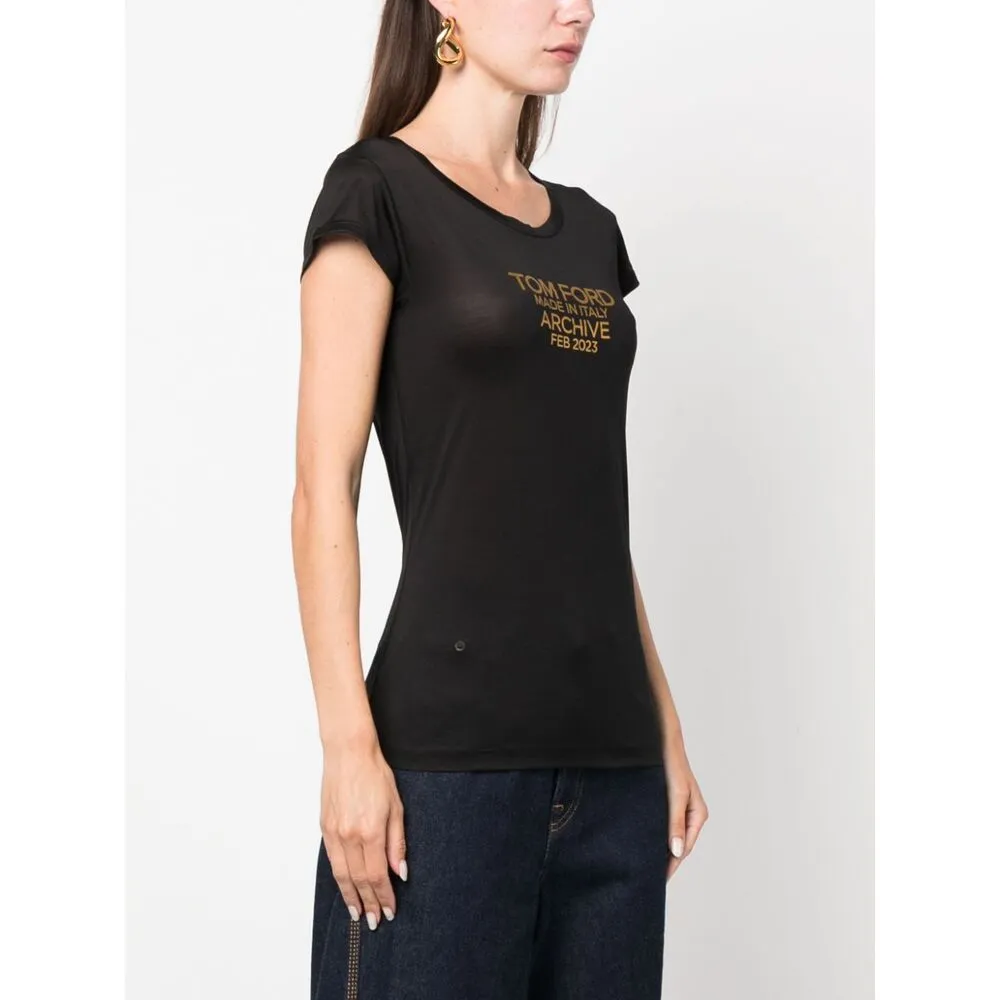 Tom Ford Logo Printed Crewneck T-Shirt